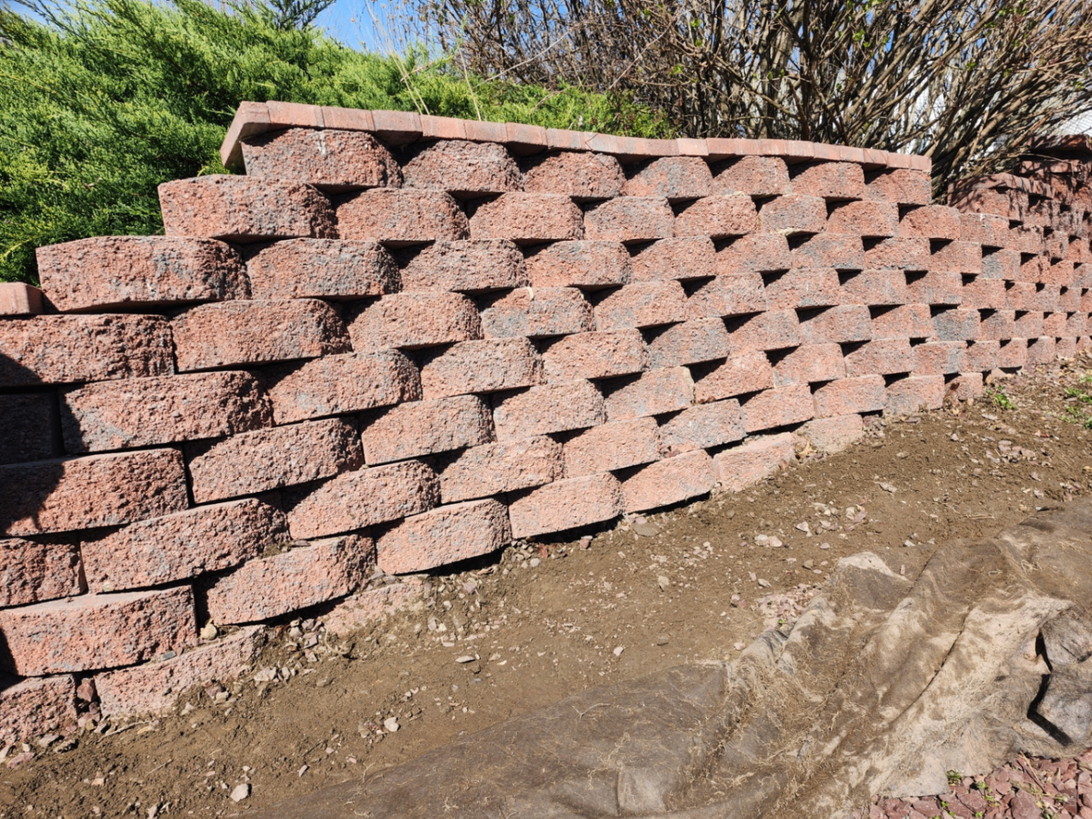 Retaining wall construction